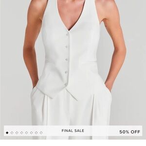 NADINE MERABI Cream Sleeveless Top